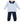 Archie Bloomer Pant Set- Light Blue Stripe/Navy