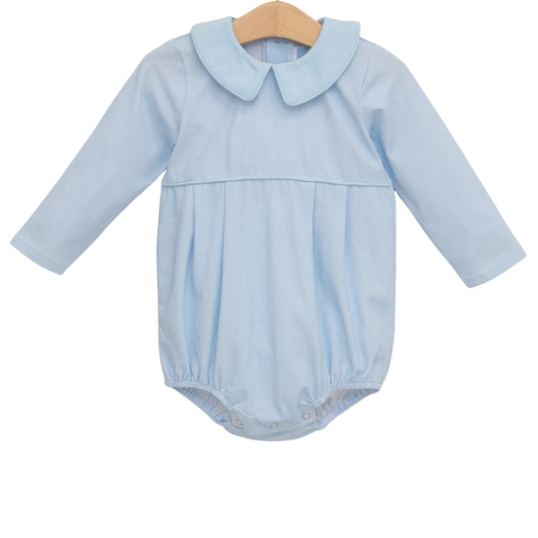 Archie Bubble- Light Blue Microgingham