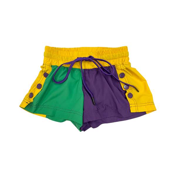 Mardi Gras Color Block Short