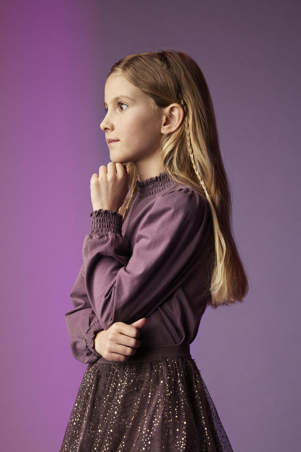 Smocked Blouse- Flint