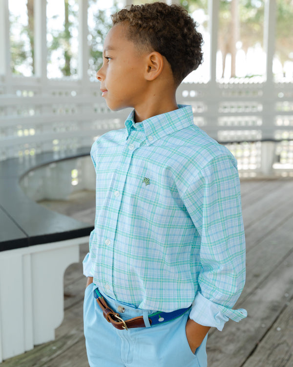 Performance Roscoe Button Down Shirt- Windsong