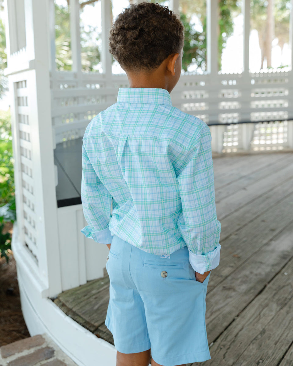 Performance Roscoe Button Down Shirt- Windsong – Smock Candy