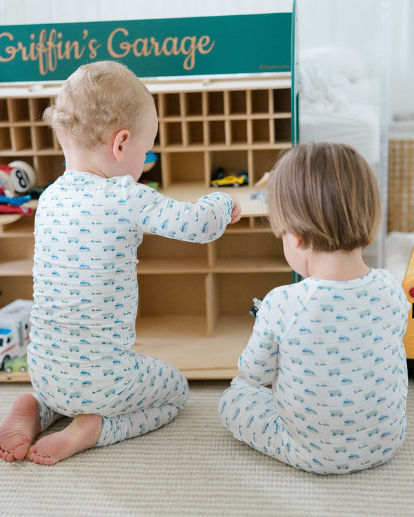 Construction Zone Sleep Romper