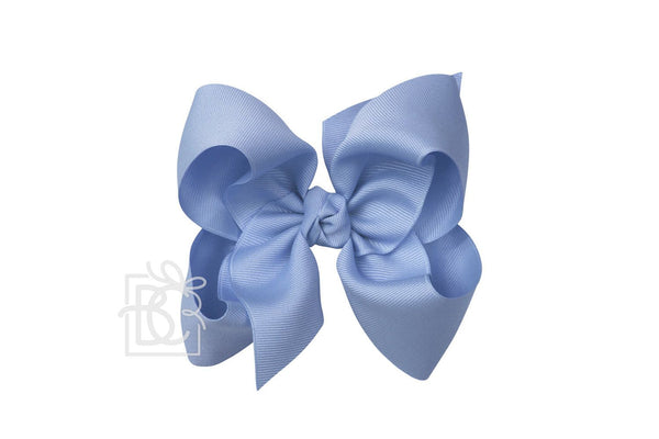 Grosgrain Bow On Clip- Bluebird