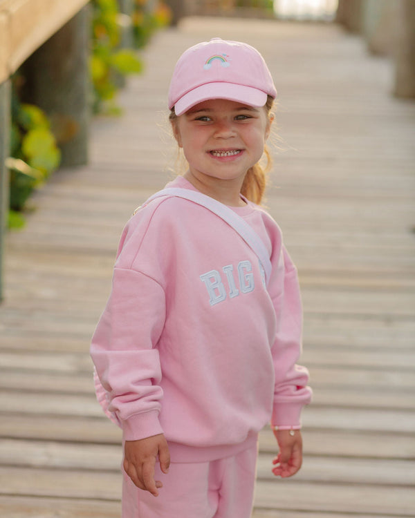 Rainbow Sparkle Bow Baseball Hat
