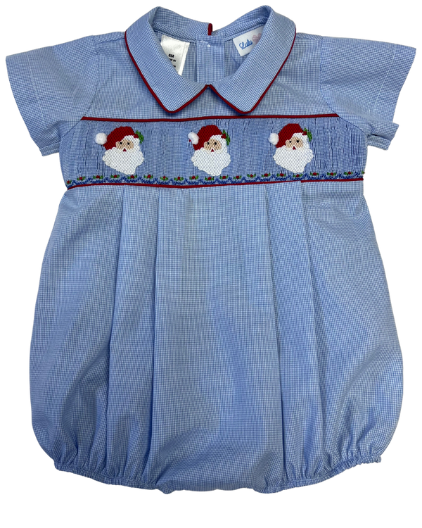 Santa Trio Smocked Bubble- Boy