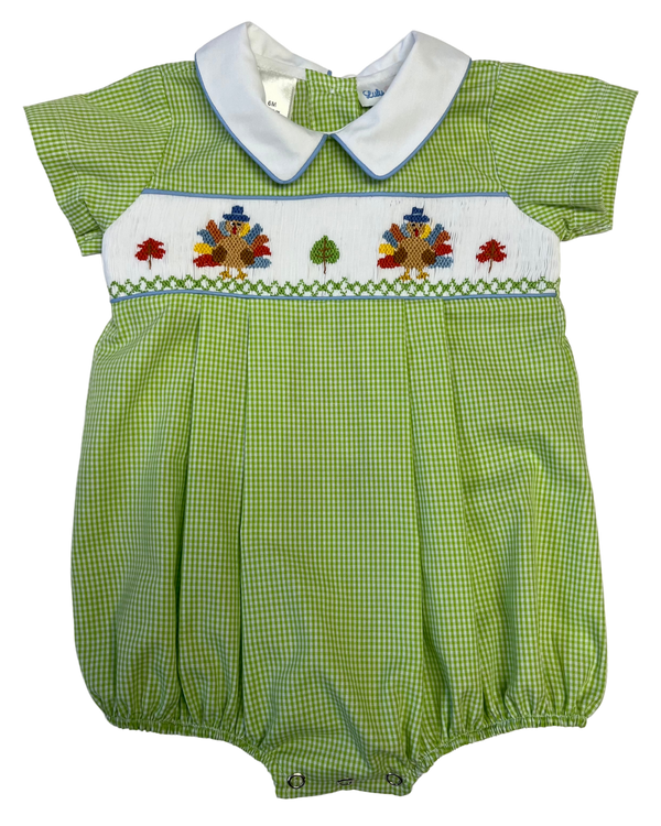 Turkey Smocked Boy Bubble
