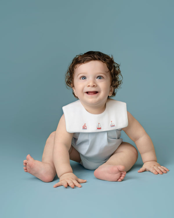 Tiny Sails Bib Bubble- Light Blue