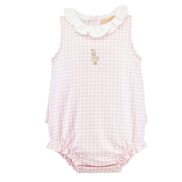 Springtime Goose Bubble- Light Pink Gingham