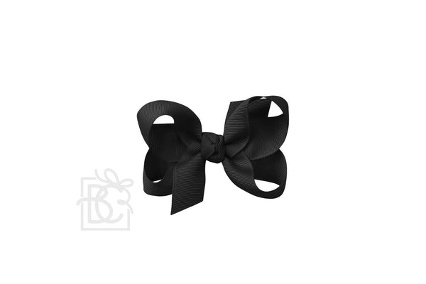 Grosgrain Bow On Clip- Black