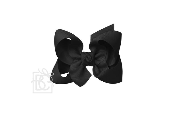 Grosgrain Bow On Clip- Black