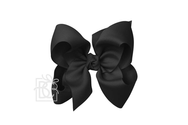Grosgrain Bow On Clip- Black