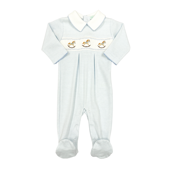 Rocking Horse Smocked Footie