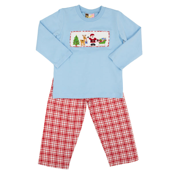 Christmas Eve Smocked Pant Set