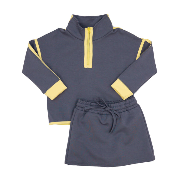 Celina 1/4 Zip Skort Set- Indigo