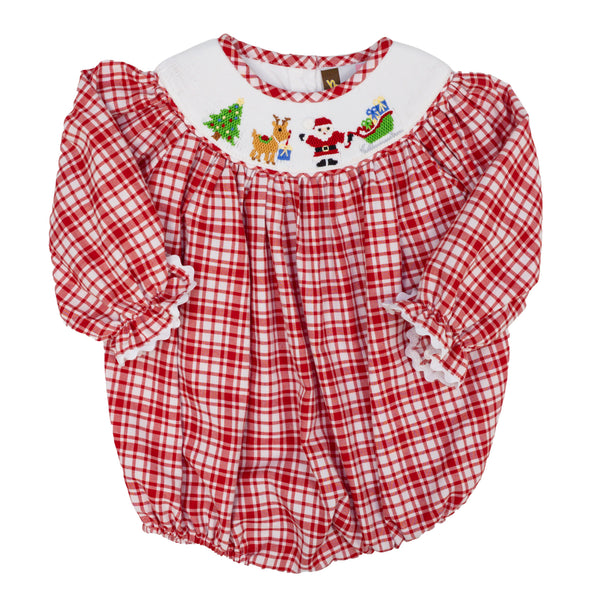 Christmas Eve Smocked L/S Bubble