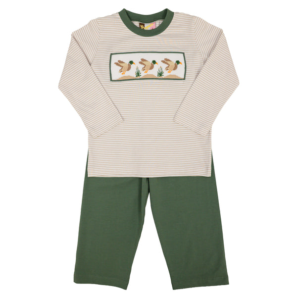 Mallard Duck Smocked Pant Set