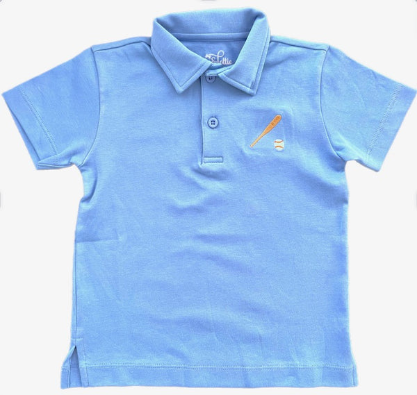 Blue Batter Up Polo
