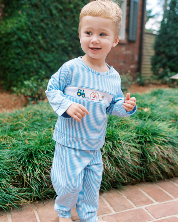 Bayou Play Set- Louisville Light Blue Ministripe- Farm