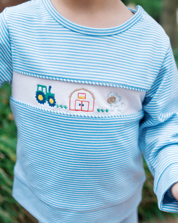 Bayou Play Set- Louisville Light Blue Ministripe- Farm
