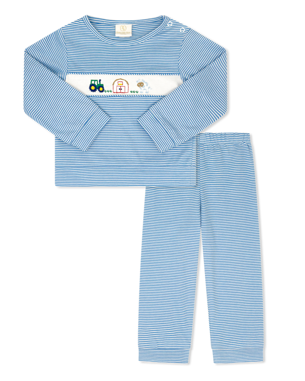 Bayou Play Set- Louisville Light Blue Ministripe- Farm