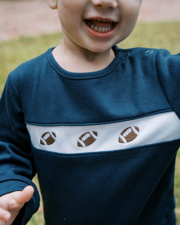 Bayou Knit Play Set- Napa Navy Football