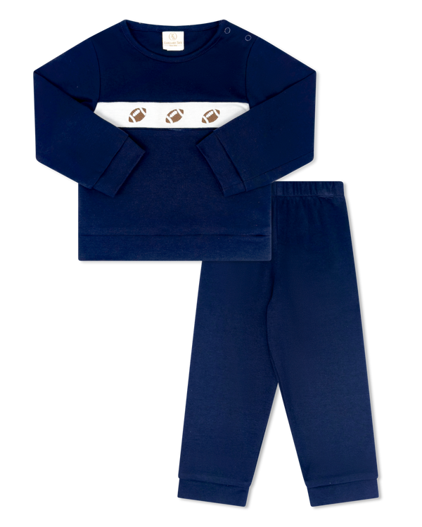Bayou Knit Play Set- Napa Navy Football