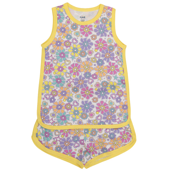 Retro Floral Tank Lounge Set