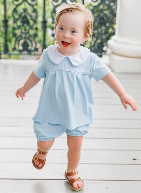 Beckham Bloomer Set- Light Blue