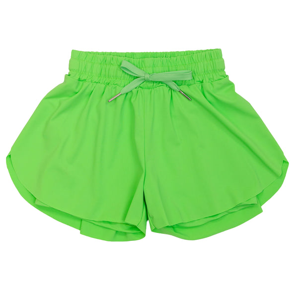 Neon Green Butterfly Shorts