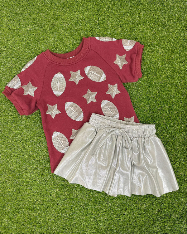 Shimmer Butterfly Short- Silver