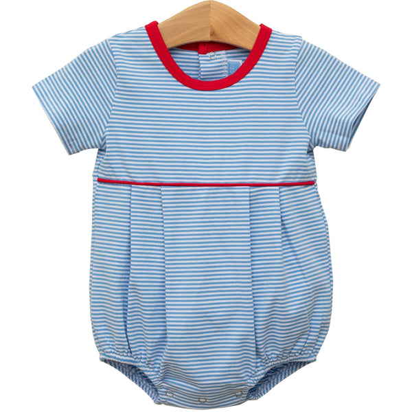Bentley Bubble- Cornflower Stripe/Red