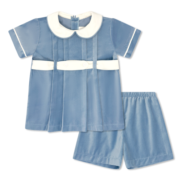Benton Bloomer/Short Set- Beaufort Blue Velvet