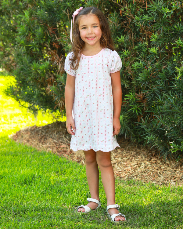 Berry Sweet Scalloped Dress