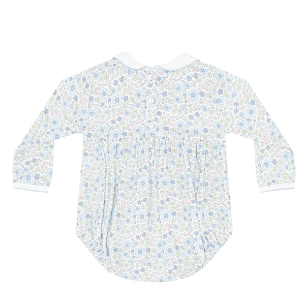 Blue Meadow LS Smocked Bubble