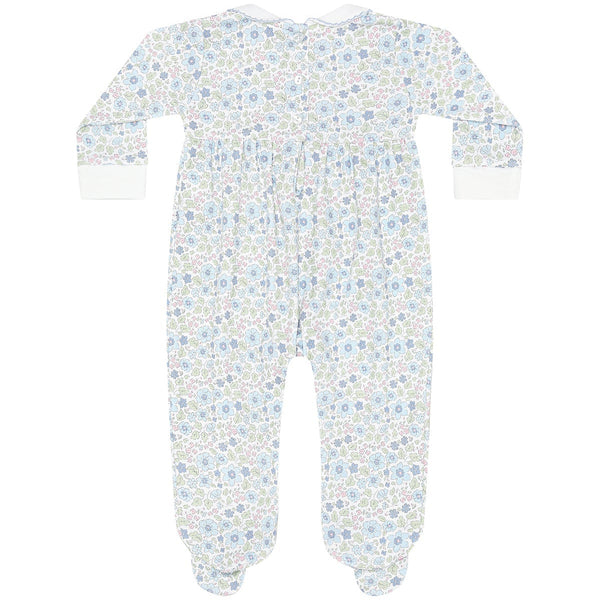 Blue Meadow Smocked Footie