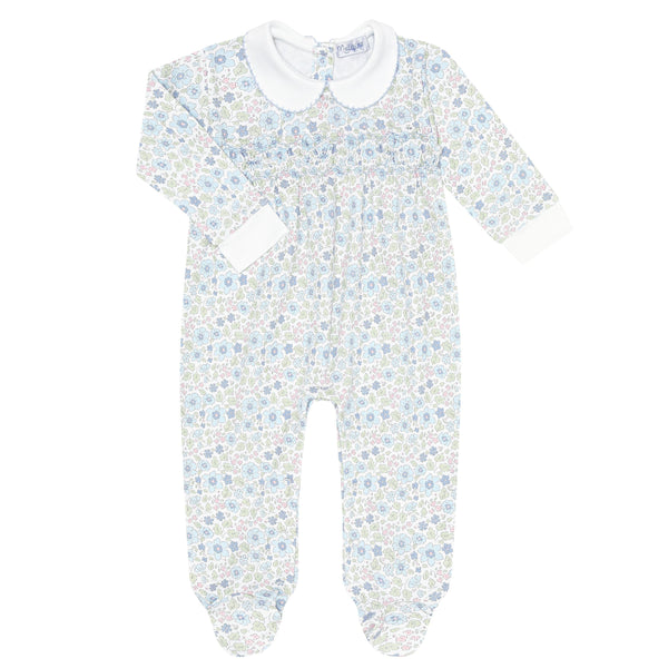 Blue Meadow Smocked Footie
