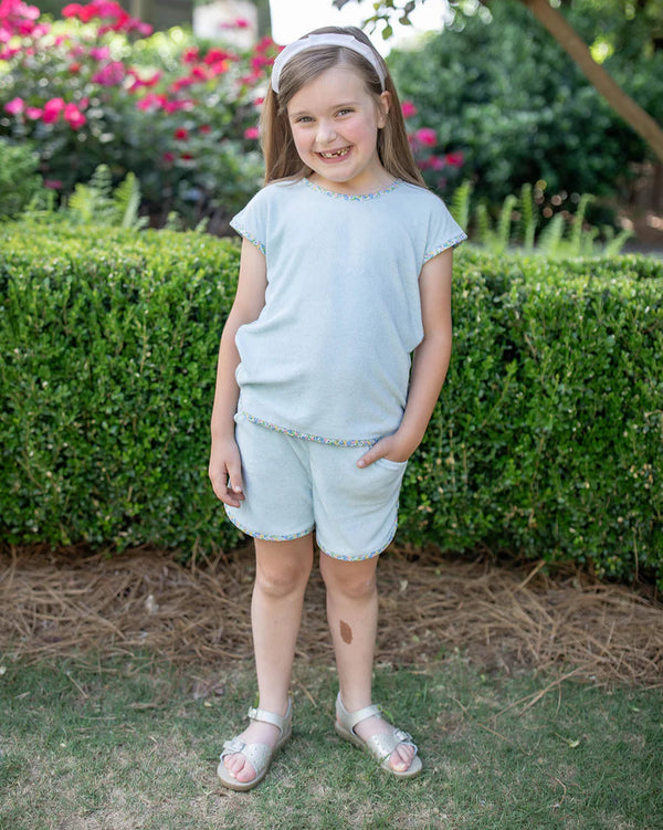 Terry Short Set- Blue