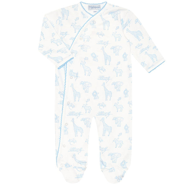 Blue Safari Crossover Footie