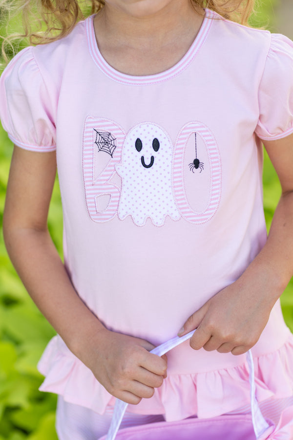 Boo Scalloped Short Set