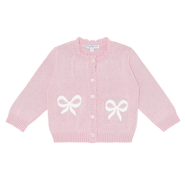 Charming Bow Embroidered Cardigan