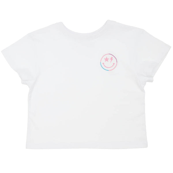 Embroidered Smiley Spark Boxy T