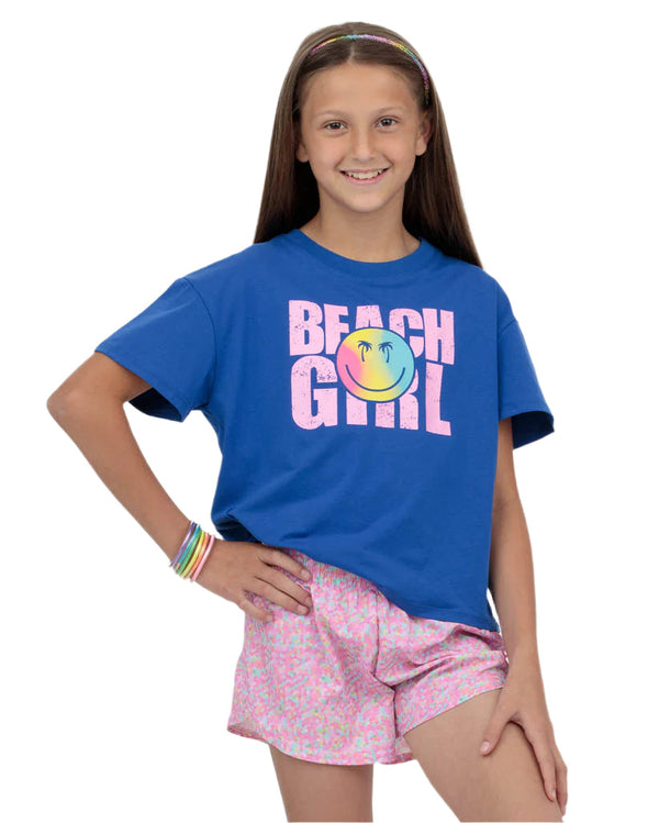 Beach Girl Boxy T- Royal