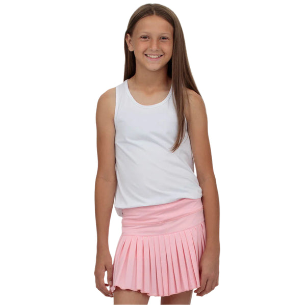 Mini Pleated Skort- Solid Pink