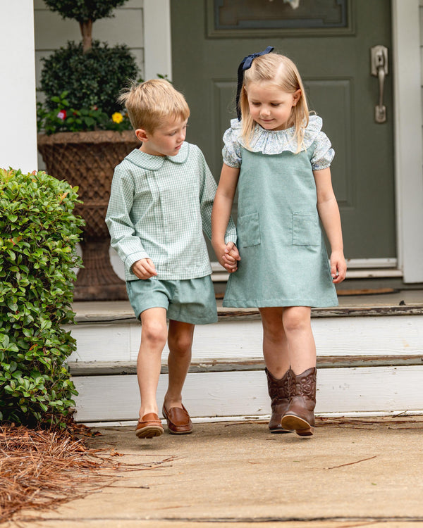Tyler Teal Briar Check Short Set