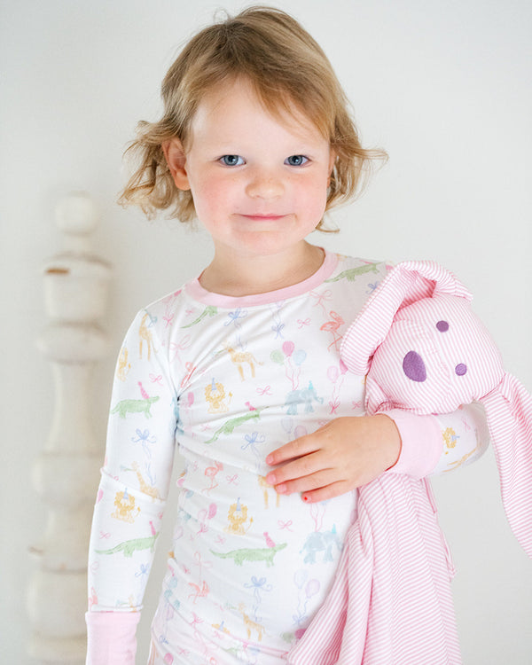 Birthday Zoo Animals 2 Piece Pajama Set