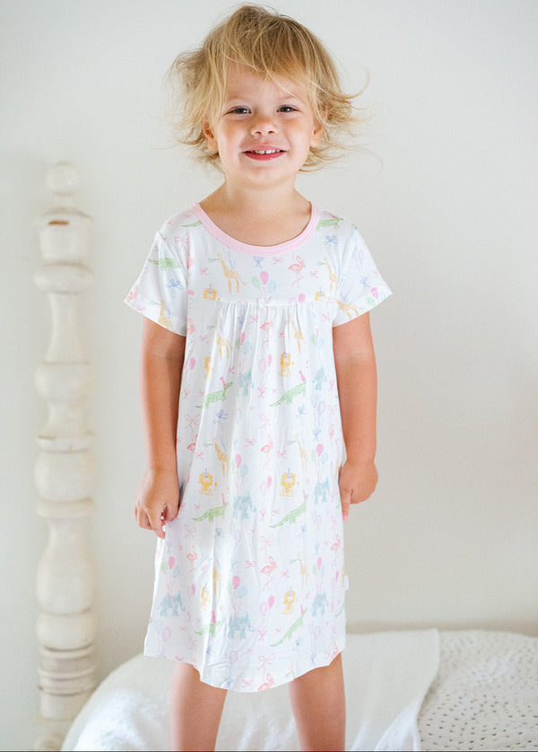 Birthday Zoo Animals Bamboo Dress