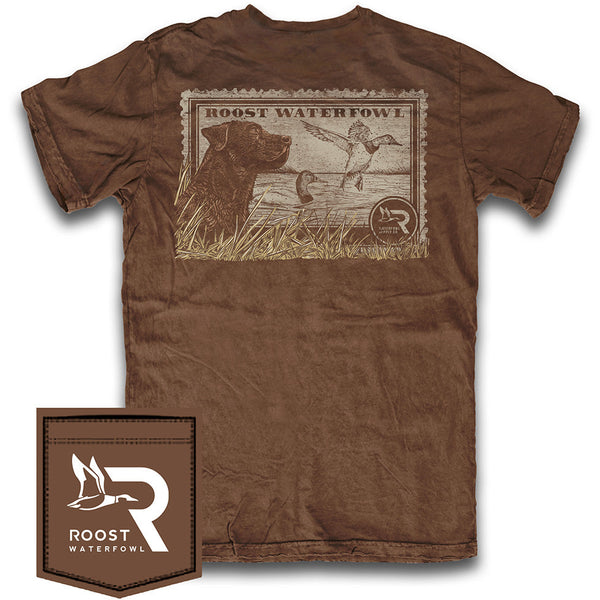 Youth Roost Brown Lab Stamp- Brown