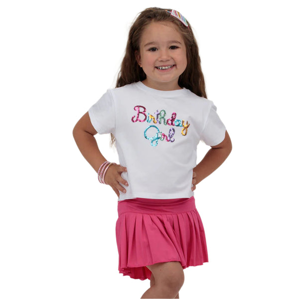 Mini Pleated Skort- Solid Hot Pink