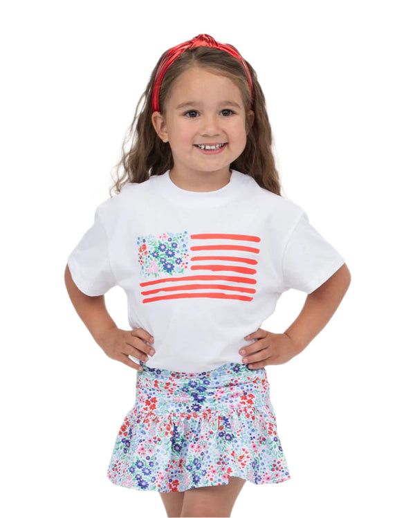 Liberty Flowers Boxy T- White